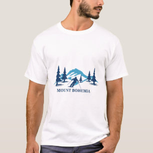 Mount Bohemia Michigan Skigebiet Skifahren Skifahr T-Shirt