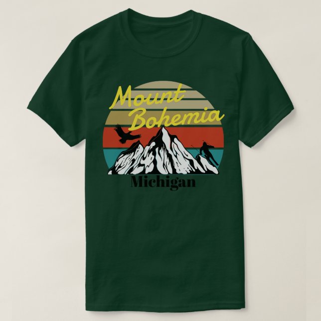 Mount Bohemia ski Michigan T-Shirt (Design vorne)