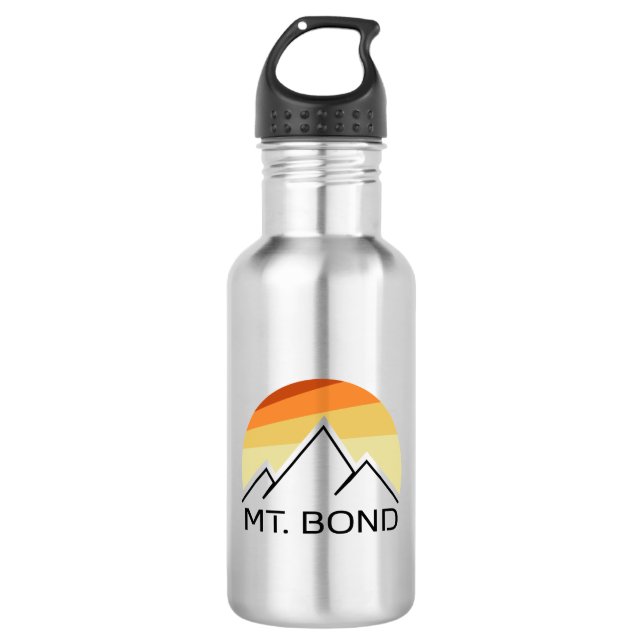 Mount Bond New Hampshire Retro Edelstahlflasche (Vorderseite)