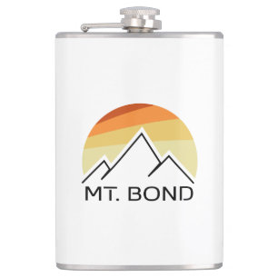 Mount Bond New Hampshire Retro Flachmann