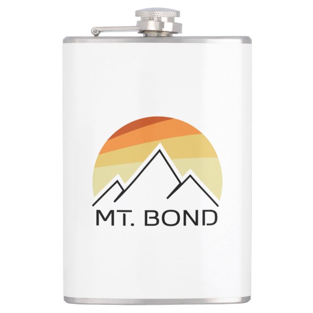 Mount Bond New Hampshire Retro Flachmann (Vorderseite)