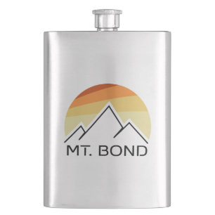 Mount Bond New Hampshire Retro Flachmann