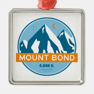 Mount Bond New Hampshire Stars Moon Ornament Aus Metall