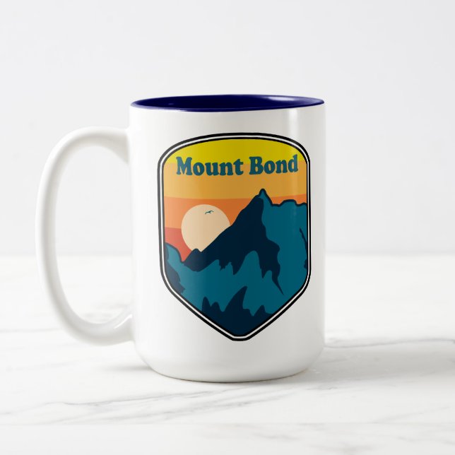 Mount Bond New Hampshire Sunrise Zweifarbige Tasse (Links)
