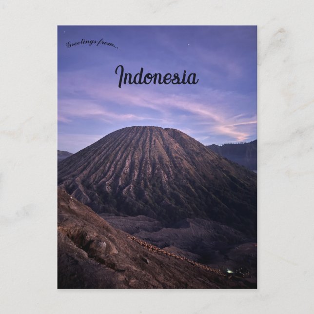 Mount Bromo East Java Indonesien Postkarte (Vorderseite)