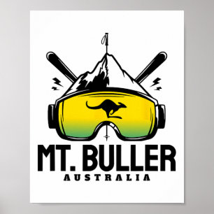 Mount Buller Australia Ski Retro Skifahren Poster