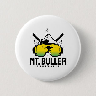 Mount Buller Australien Ski Retro Skifahren  Button