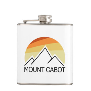 Mount Cabot New Hampshire Retro Flachmann
