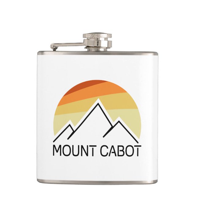 Mount Cabot New Hampshire Retro Flachmann (Vorderseite)