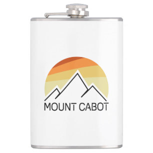 Mount Cabot New Hampshire Retro Flachmann