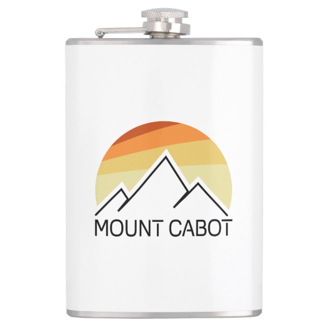Mount Cabot New Hampshire Retro Flachmann (Vorderseite)
