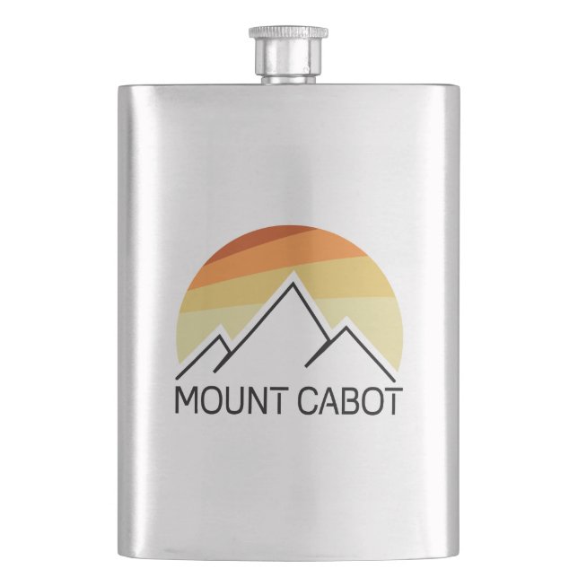 Mount Cabot New Hampshire Retro Flachmann (Vorderseite)