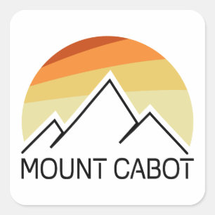 Mount Cabot New Hampshire Retro Quadratischer Aufkleber
