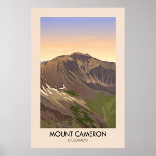 Mount Cameron Colorado USA Reiseplakat Poster
