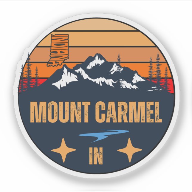 Mount Carmel, Indiana Aufkleber (Vorderseite)