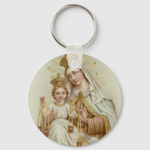 Mount Carmel Jungfrau Mary Jesus Brown Scapular Schlüsselanhänger