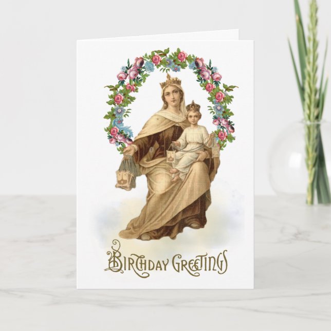 Mount Carmel Jungfrau Mary Jesus katholisch Vintag Karte (Vorderseite)