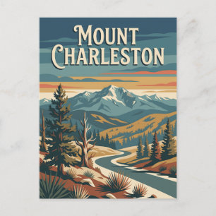 Mount Charleston Nevada Berg Vintage Poster Postkarte