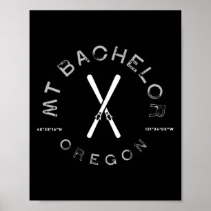 Mount Chelor Oregon Vintage Grafik Ski Poster