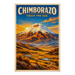 Mount Chimborazo, Ecuador, in einem klassischen Poster