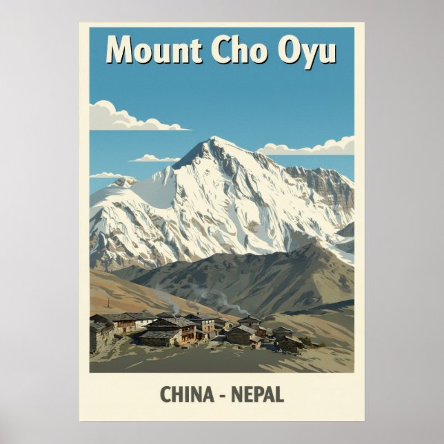 Mount Cho Oyu Nepal-China V03 Poster (Vorne)