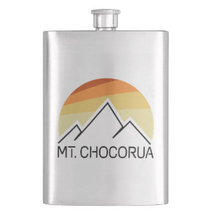 Mount Chocorua New Hampshire Retro Flachmann