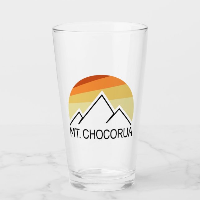 Mount Chocorua New Hampshire Retro Glas (Vorderseite)
