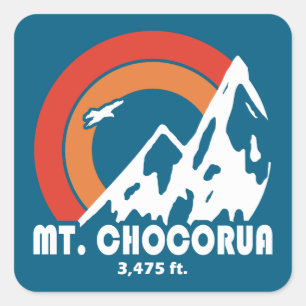 Mount Chocorua New Hampshire Sun Eagle Quadratischer Aufkleber