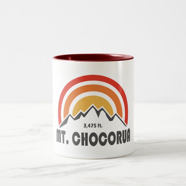 Mount Chocorua New Hampshire Zweifarbige Tasse (Mittel)