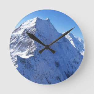 Mount-Cook-Gipfel (Aoraki), Neuseeland Runde Wanduhr
