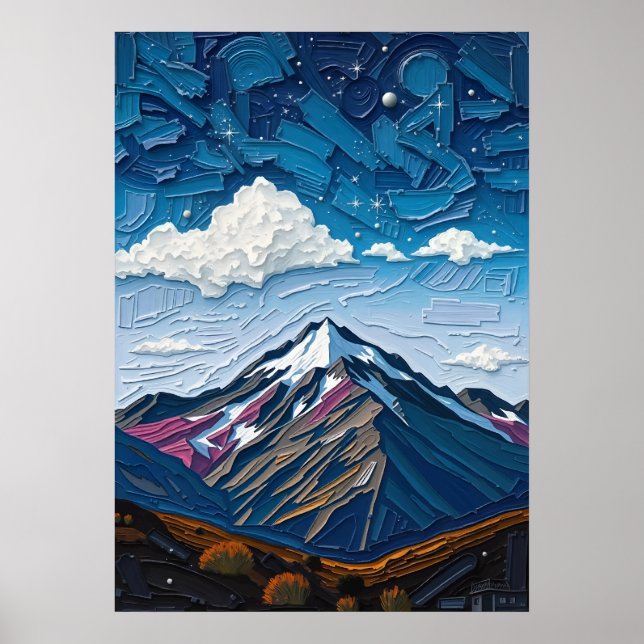 Mount Cook - Majestät der Südalpen Poster (Vorne)