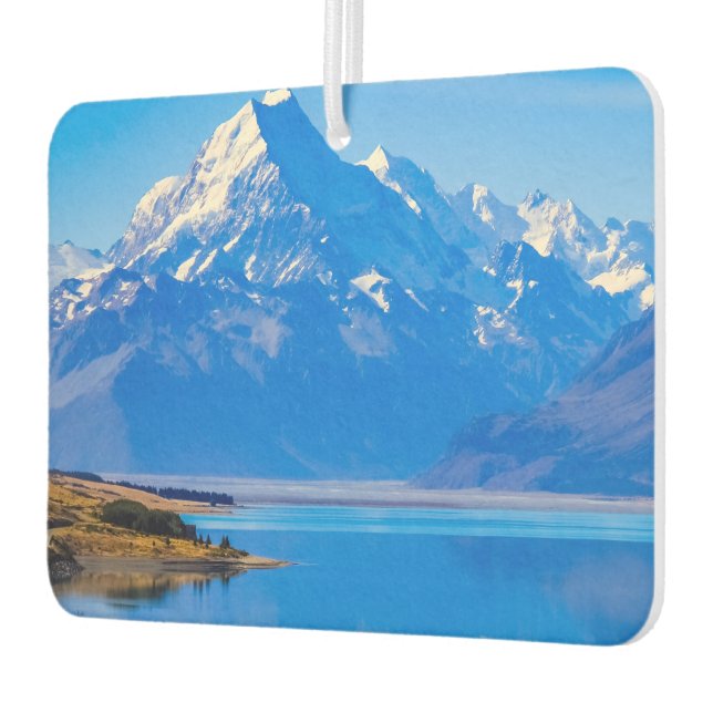 Mount Cook mit Blick auf den Pukaki-See, NZ Autolufterfrischer (Links)