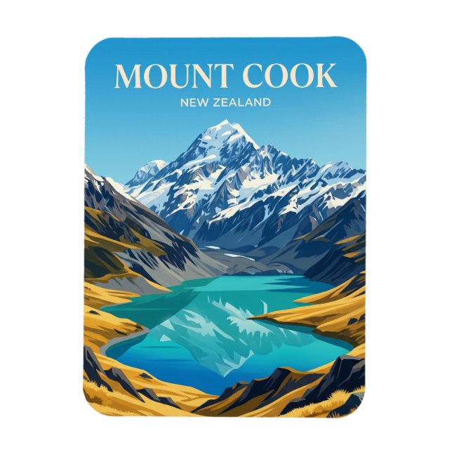 Mount Cook Nationalpark Neuseeland Magnet (Vertikal)