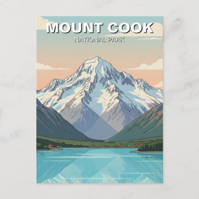 Mount Cook Nationalpark Neuseeland Postkarte (Vorderseite)
