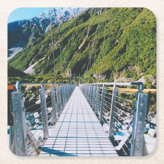 Mount Cook - Neuseeland Rechteckiger Pappuntersetzer (Vorderseite)
