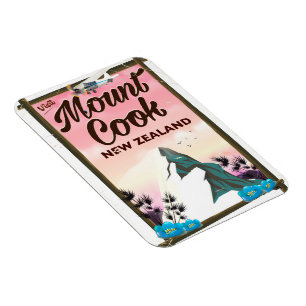 Mount Cook Neuseeland Reiseplakat Magnet