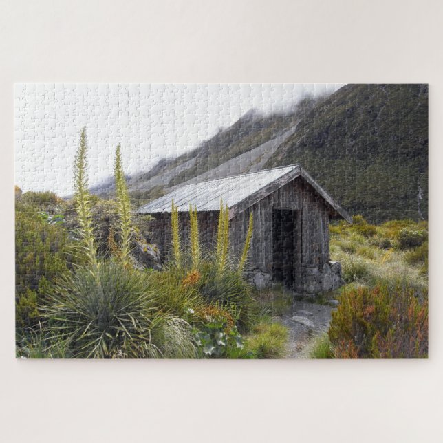 Mount Cook Pfad & Unterschlupf / Neuseeland reisen Puzzle (Horizontal)
