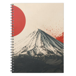 Mount Damavand Minimalistische Wandkunst – Rote So Notizblock