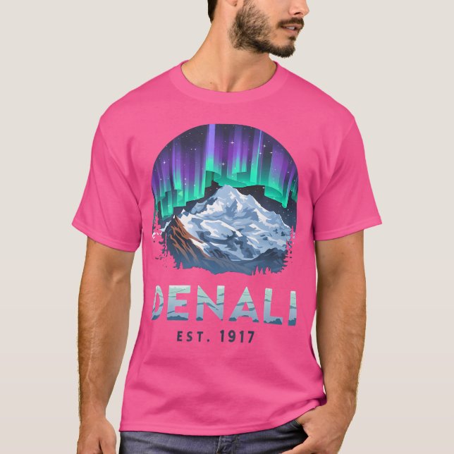 Mount Denali Alaska Berg Denali Nationalpark T-Shirt (Vorderseite)