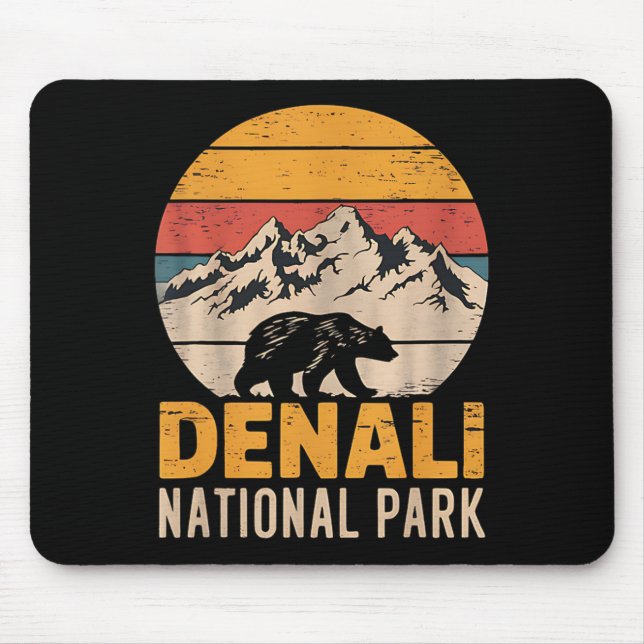 Mount Denali Alaska Bergsteiger Kletternd National Mousepad (Vorne)