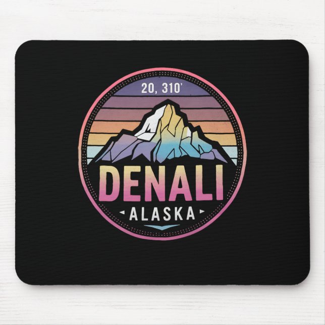 Mount Denali Alaska Mountaineer Klettern National  Mousepad (Vorne)
