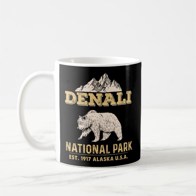 Mount Denali Nationalpark Alaska Bear Kaffeetasse (Links)