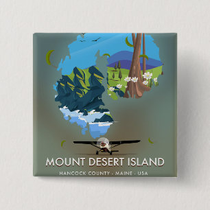 Mount Desert Island, Hancock County, Maine, USA, Button