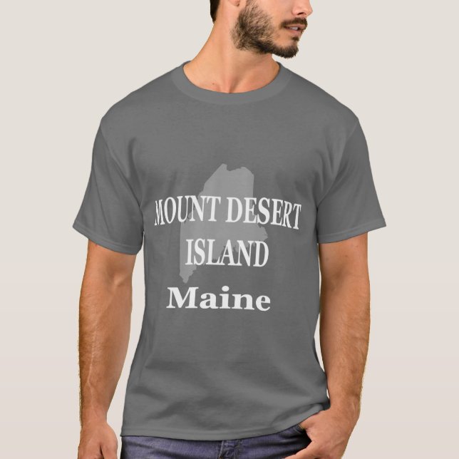 Mount Desert Island Maine Staat Stadt und Stadt Pr T-Shirt (Vorderseite)