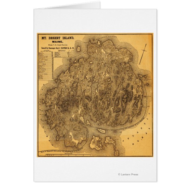 Mount Desert IslandPanoramakarte (Vorne)