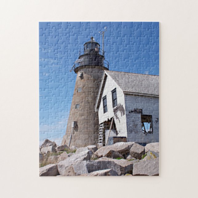 Mount Desert Rock Lighthouse, Maine Jigsaw Puzzle (Vertikal)