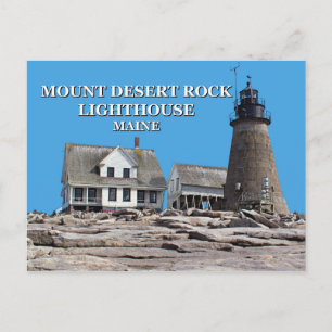 Mount Desert Rock Lighthouse, Maine Postcard Postkarte