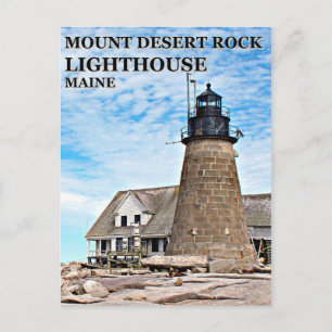 Mount Desert Rock Lighthouse, Maine Postcard Postkarte
