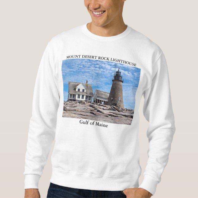 Mount Desert Rock Lighthouse, Maine Sweatshirt (Vorderseite)