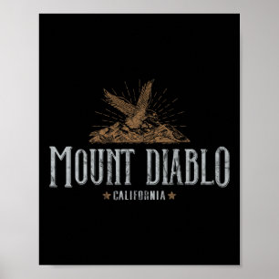 Mount Diablo Kalifornien Berge Camp Wandern Adler Poster
